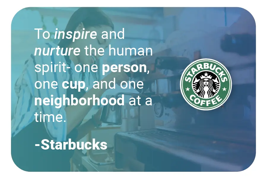 Starbucks Mission Statement Example